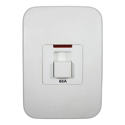 Major-Tech Veti 2X4 60Amp 3 Pole Isolator, White
