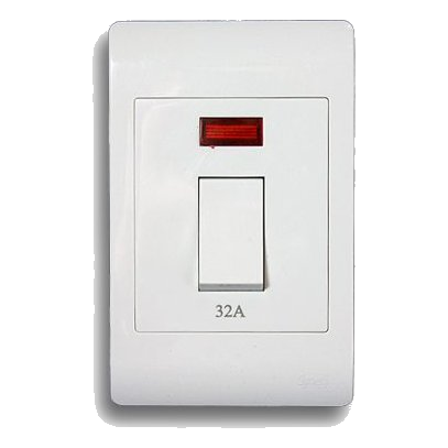 Synerji 2X4 32 Amp 2 Pole Isolator, White
