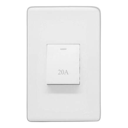 Synerji Deco 2X4 20 Amp 2 Pole Isolator, White