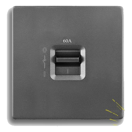 Synerji Deco 4X4 60 Amp 2 Pole Isolator, Matt Grey