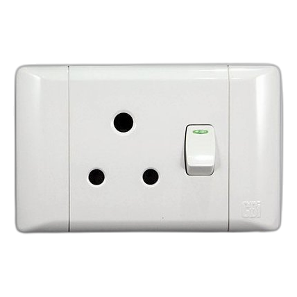 Cbi Ps673-P Single Horizontal Socket, White