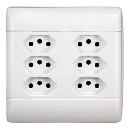 CBI PS682R-P 6 x SLIMLINE SOCKET, WHITE
