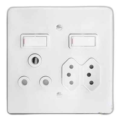 Crabtree Classic 18017/101 4X4 Sa+Slimline Socket, White