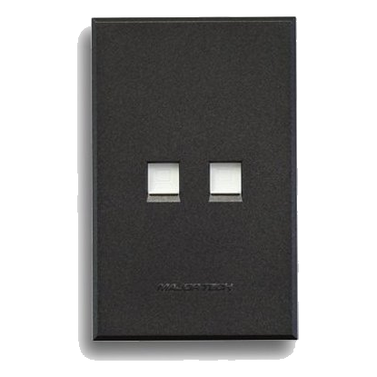 MAJOR-TECH VETI 3 3V135G 2X4 2xCAT6 DATA SOCKET, GRAPHITE
