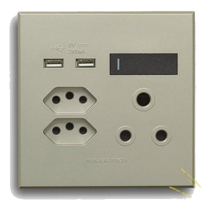 Major-Tech Veti 3 3V27Gt 4X4 Sa+Slimline+Usb Socket, Titanium