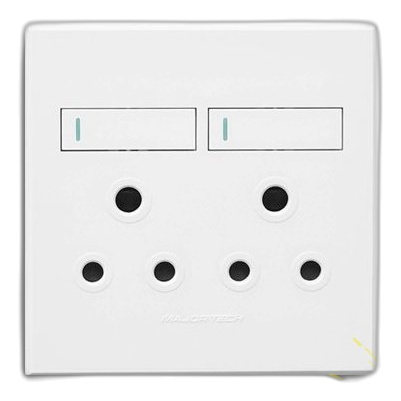 Major-Tech Veti 3 3Vw22 4X4 Double Socket, White