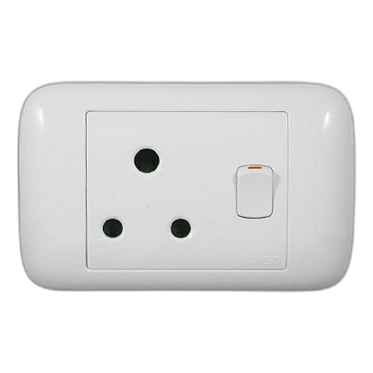 Onesto Oracle Onp2001 Single Horizontal Socket, White