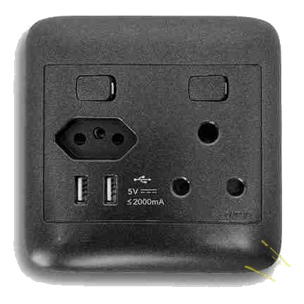 Onesto Oracle Onp4112Bk Sa+Slimline+Usb Socket, Black