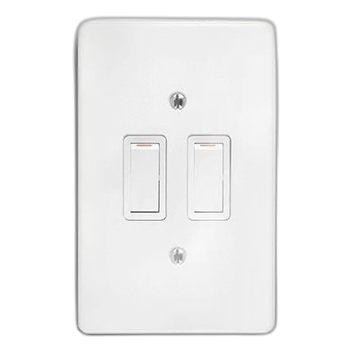Crabtree Classic 18011/101 2X4 2 Lever 1 Way Switch, White