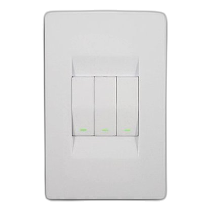 Crabtree Topaz 15133/601 2X4 3 Lever 2 Way Switch, White