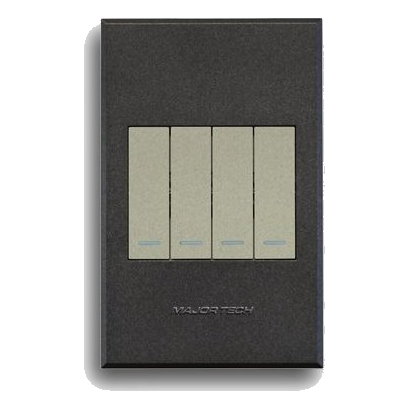 Major-Tech Veti 3 3V124Tg 2X4 4 Lever 2 Way Switch, Graphite