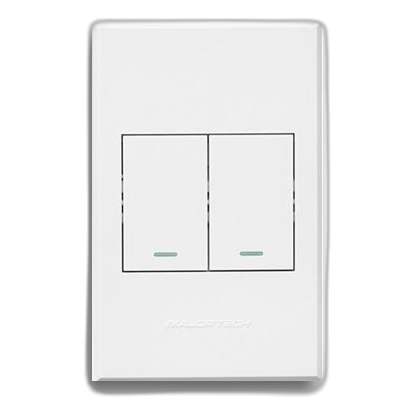 Major-Tech Veti 3 3Vw112 2X4 2 Lever 1 Way Switch, White
