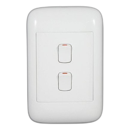 Onesto Oracle On2021 2X4 2 Lever 1 Way Switch, White