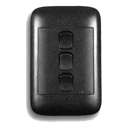 Onesto Oracle On2031Bk 2X4 3 Lever 1 Way Switch, Black