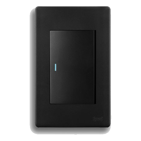 Synerji Deco Syssw4X21L1Wdmb 2X4 1 Lever 1 Way Switch, Matt Black