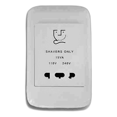 Onesto Oracle 2X4 Shaver Socket, White