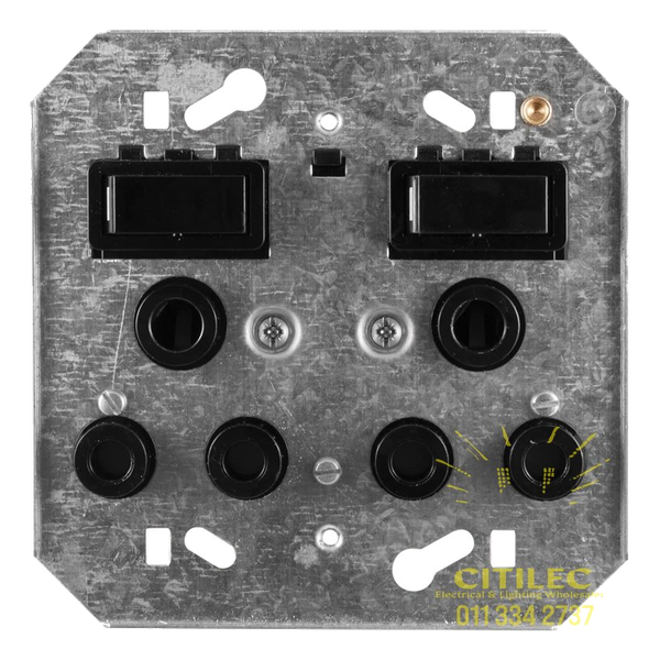 Classic Double 164-1 Switched Monoblock Socket on 4×4 yoke