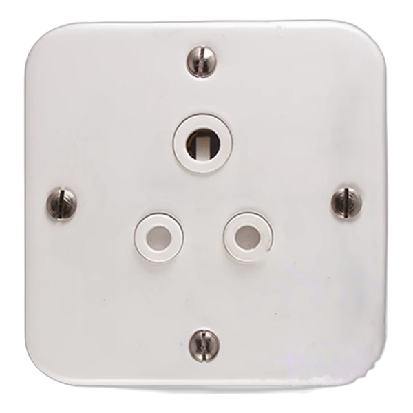 Classic Industrial Single Socket 164-3 (6A) Unswitched on Surface Box