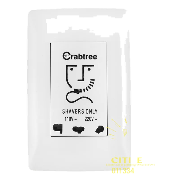 Diamond Shaver Socket 220V/110V on 2×4 Yoke with Coverplate