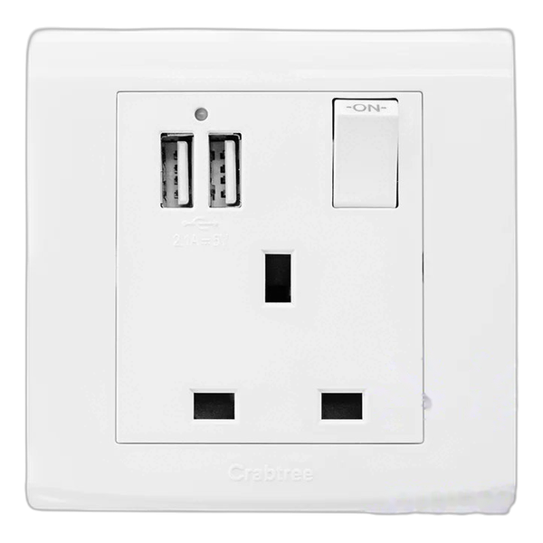 Elypse 13A 1 Gang Switched Socket