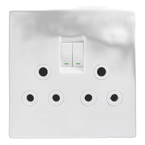 Topaz Double Switched Socket Complete with Coverplate