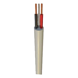 1.5Mm² 4 Core White Surfix, Per Meter