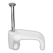 4Mm Pvc Flat Cable Clip Saddles, White