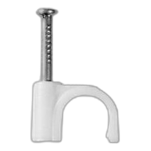 7Mm Pvc Round Cable Clip Saddles, White