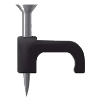 8.5Mm Pvc Flat Cable Clip Saddles, Black