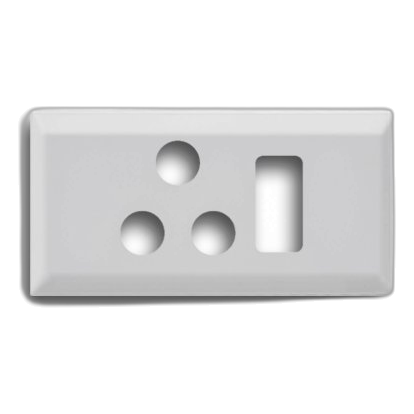 Pvc Power Skirting Socket Cover, White