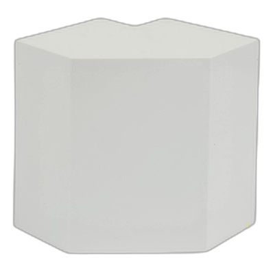 Pvc Single Compartment Power Skirting Elbow, White