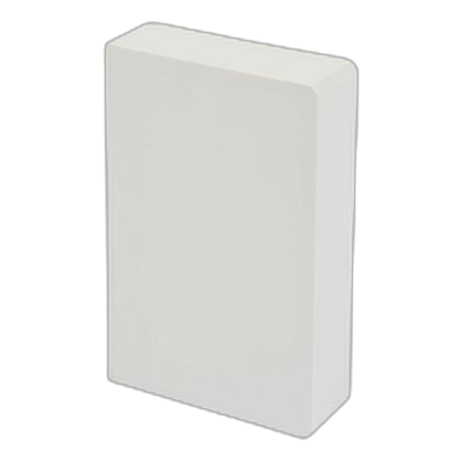 Pvc Single Compartment Power Skirting End Cap, White