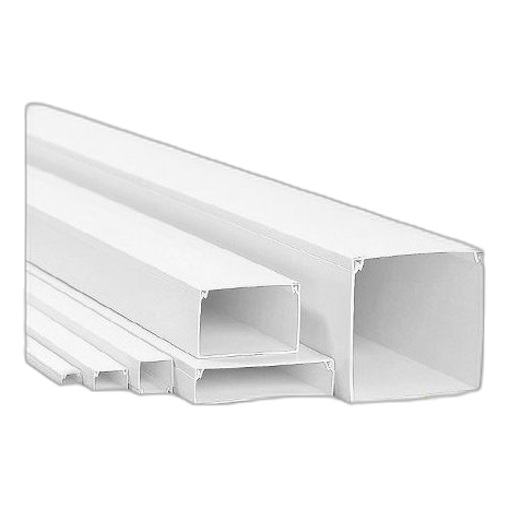 75MMx75MM WHITE PVC TRUNKING – 3 METERS
