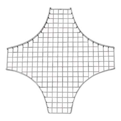300Mm X 50Mm Wire Mesh 4 Way