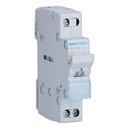 Hager Sfh125 1 Pole 25Amp Change Over Switch