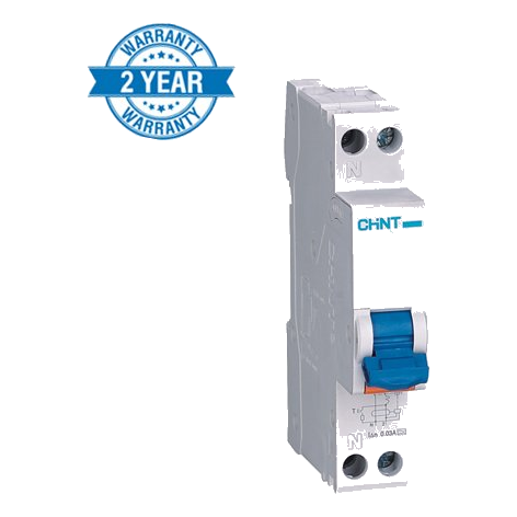Chint Nb2Le 2 Pole 6Ka 25Amp Earth Leakage + Overload