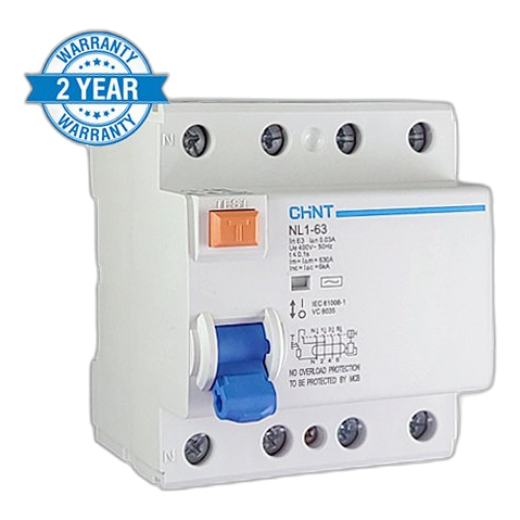 Chint Nl1 4 Pole 6Ka 63Amp Earth Leakage