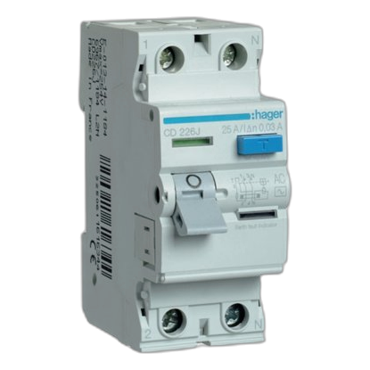 Hager Cd226J 2 Pole 25Amp 30Ma Earth Leakage