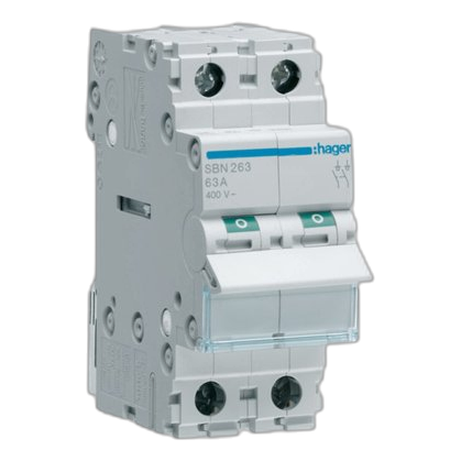 Hager Sbn263 2 Pole 63Amp Isolator