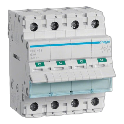 Hager Sbn490 4 Pole 100Amp Isolator