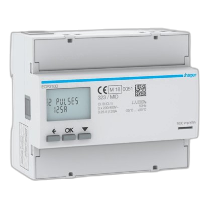 Hager Ecp310D 4 Pole 125Amp Energy Meter
