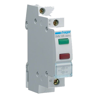 Hager Svn126 Green + Red Dual Indicator Circuit Breaker
