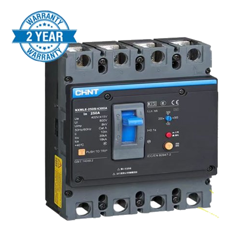 Chint Nxmle 4 Pole 36Ka 160Amp Earth Leakage + Overload