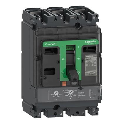 Schneider Compact Nsx 50Ka 250Amp 3 Pole Circuit Breaker