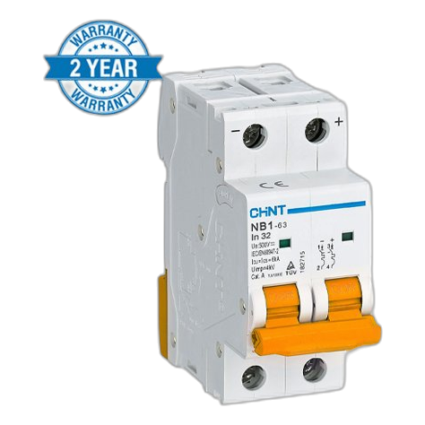 Chint Nxb 2 Pole 6Ka 16Amp D Curve Circuit Breaker