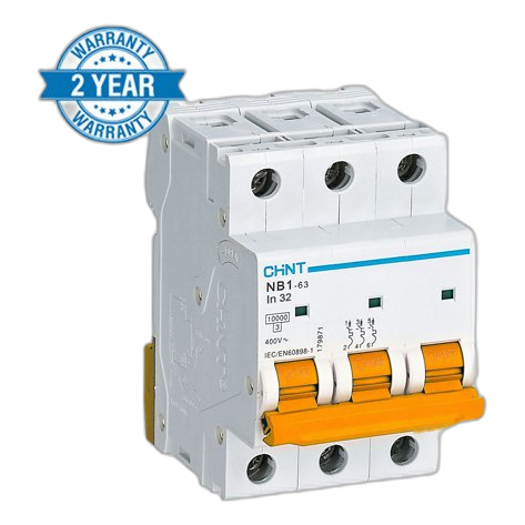 Chint Nxb 3 Pole 6Ka 25Amp D Curve Circuit Breaker