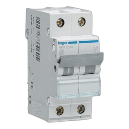 Hager 2 Pole 10Ka 20Amp Circuit Breaker