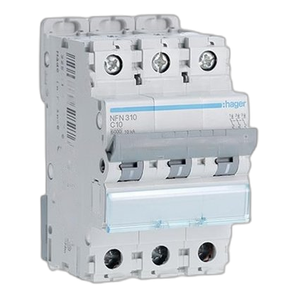 Hager 3 Pole 10Ka 63Amp Circuit Breaker