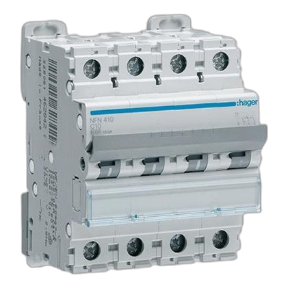Hager 4 Pole 10Ka 50Amp Circuit Breaker