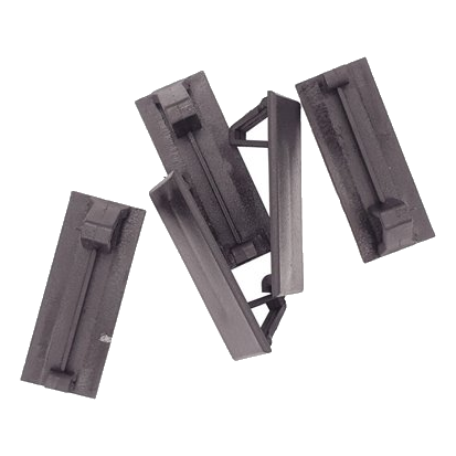 Full Size Black Blank Samite Escutcheon